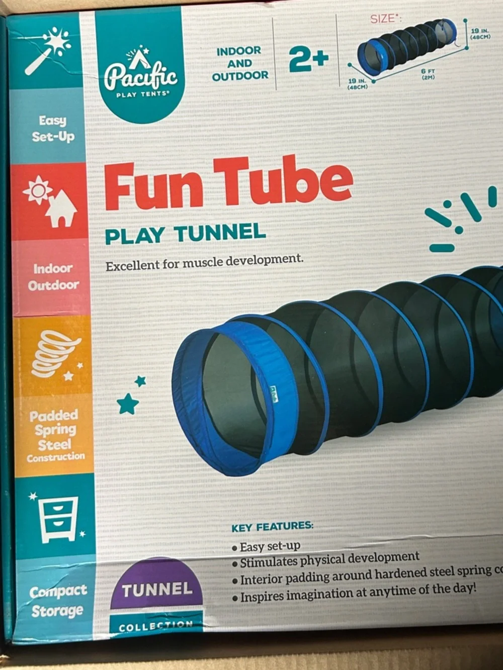 Fun Tube Play Tunnel - Blue